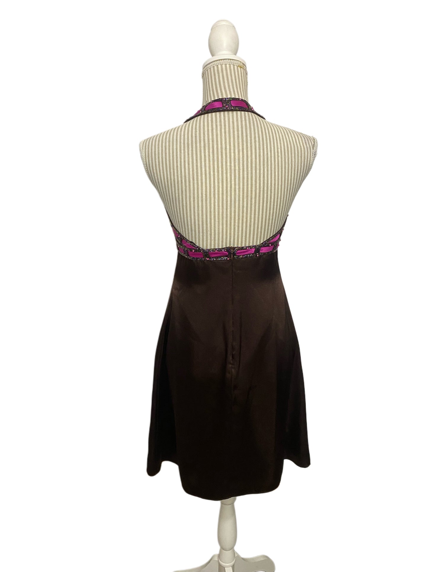 Petite robe - flip - 2 ans - brune/fuschia
