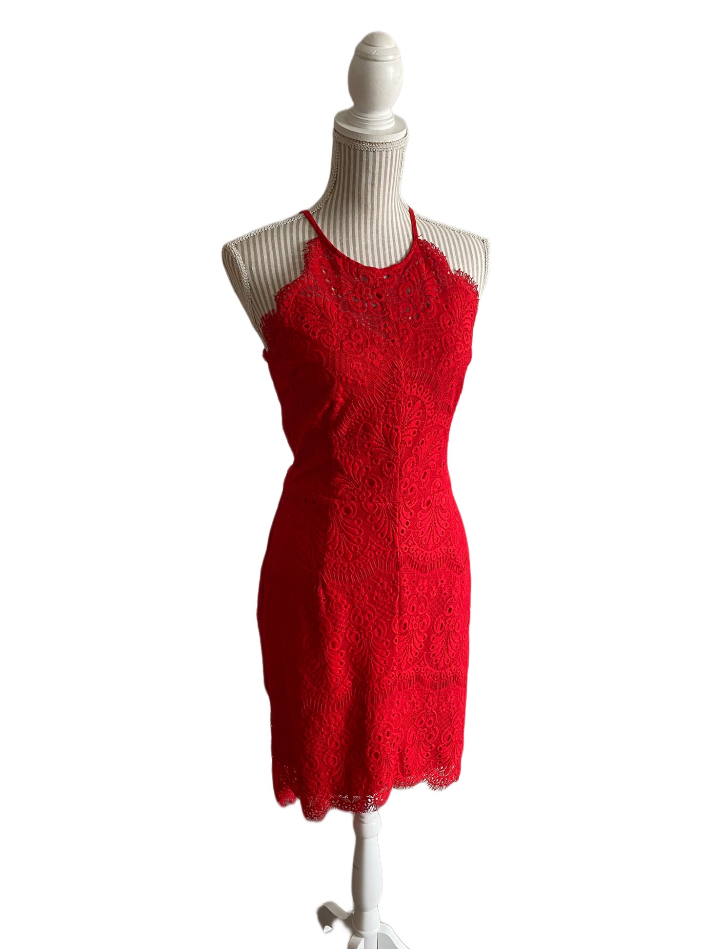 Robe cocktail - large ( fait medium ) - rouge
