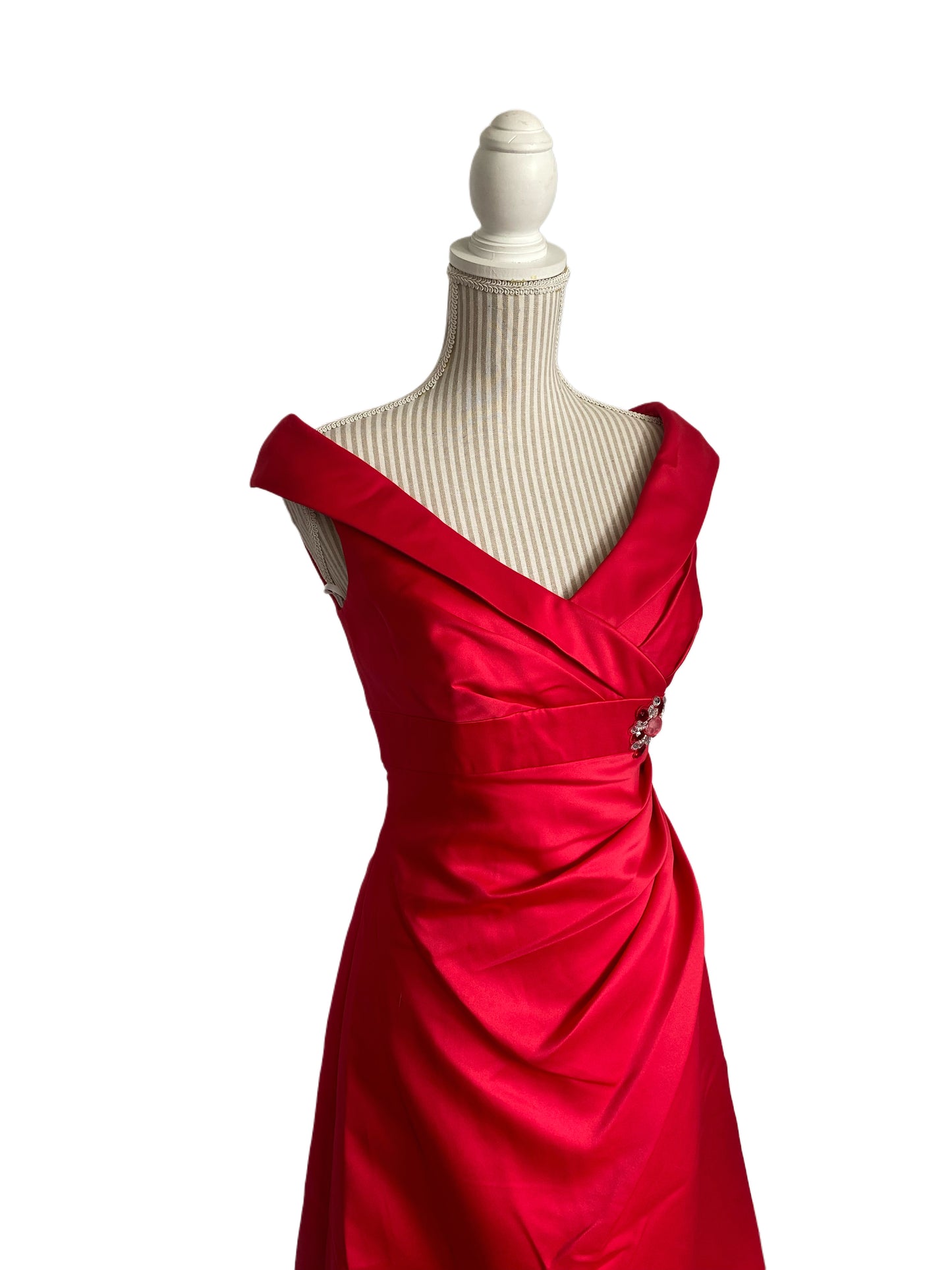 Petite robe cocktail classique - rouge scarlet - 6 ans