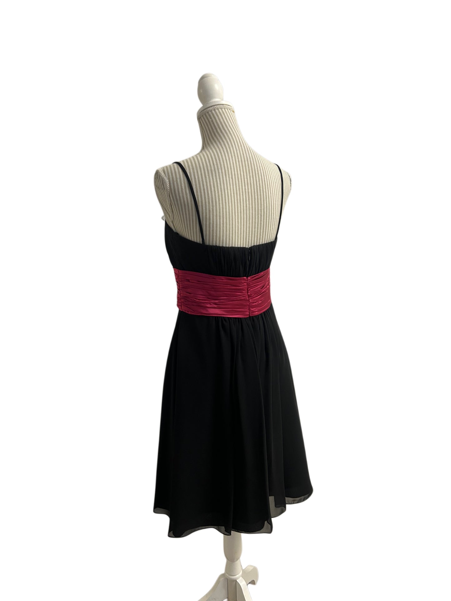 Robe cocktail - 10 ans - noire et fuschia