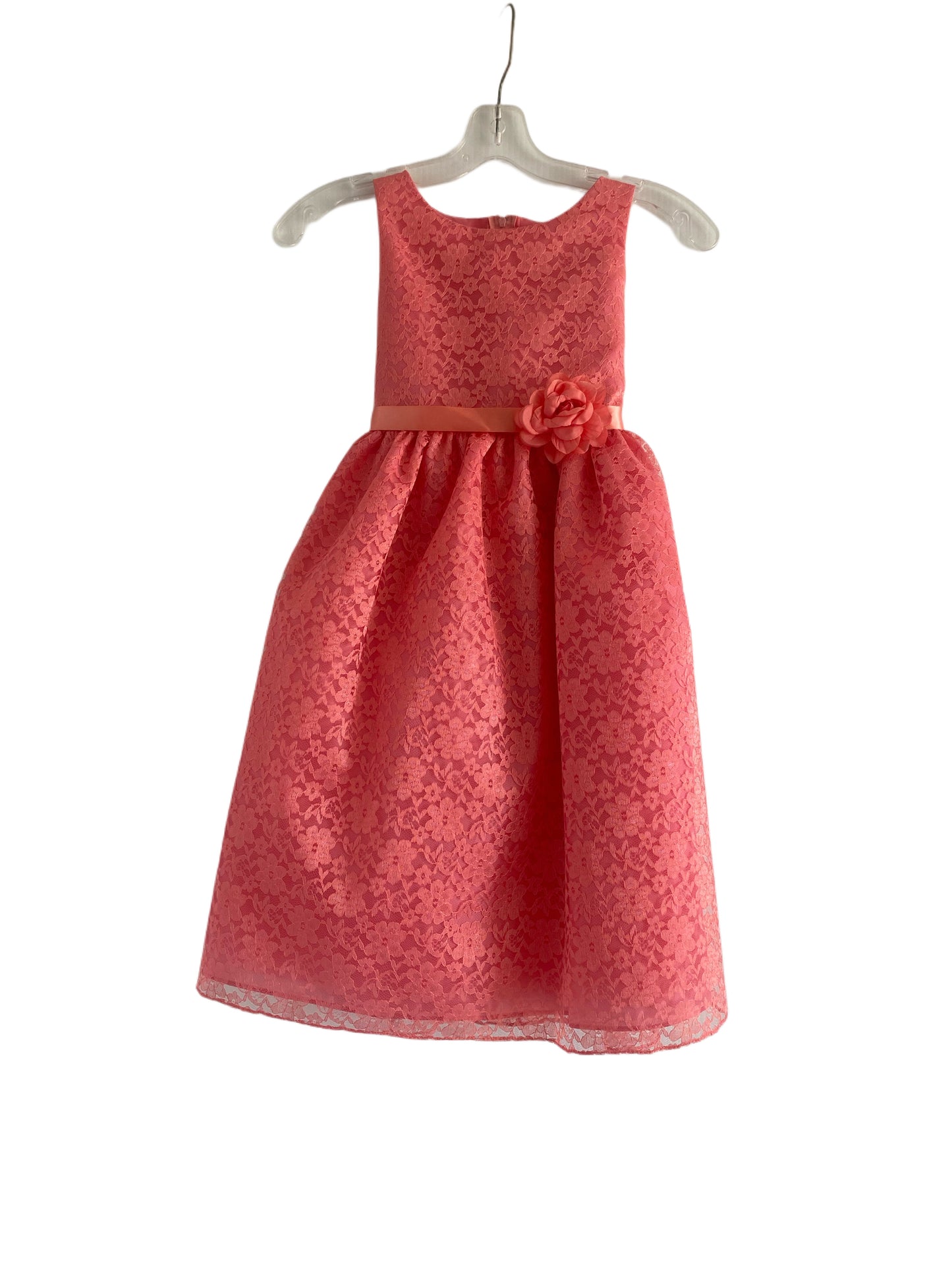 Robe bouquetiere - 8 ans - coral
