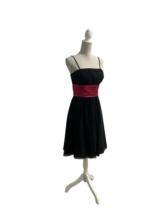 Robe cocktail - noire et fuschia - 10 ans