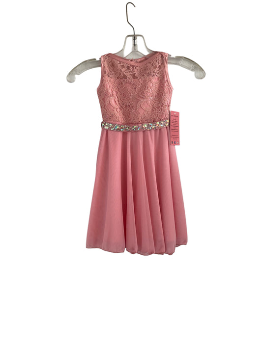 Robe bouquetiere - 2 ans - rose
