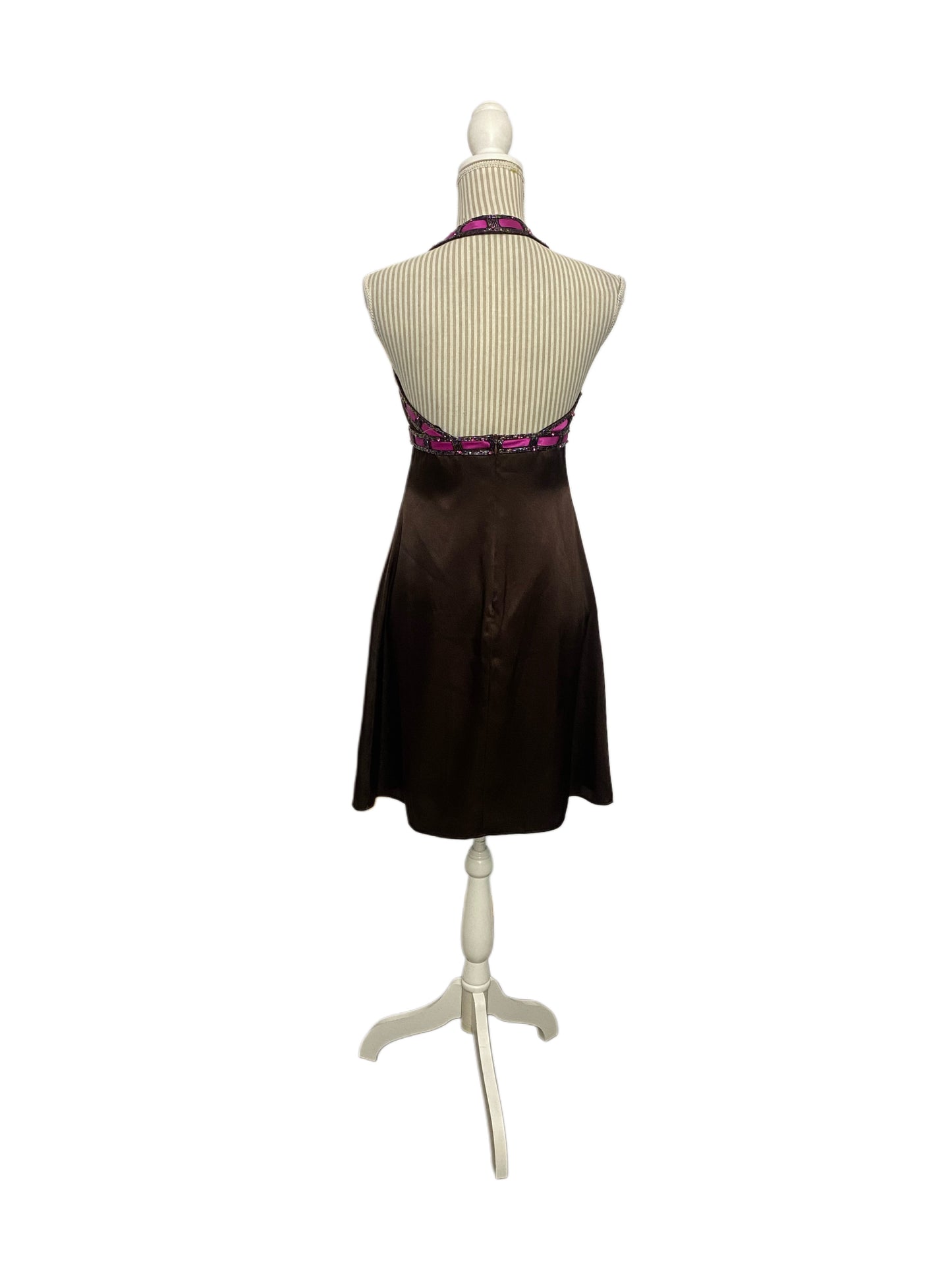 Petite robe - flip - 2 ans - brune/fuschia
