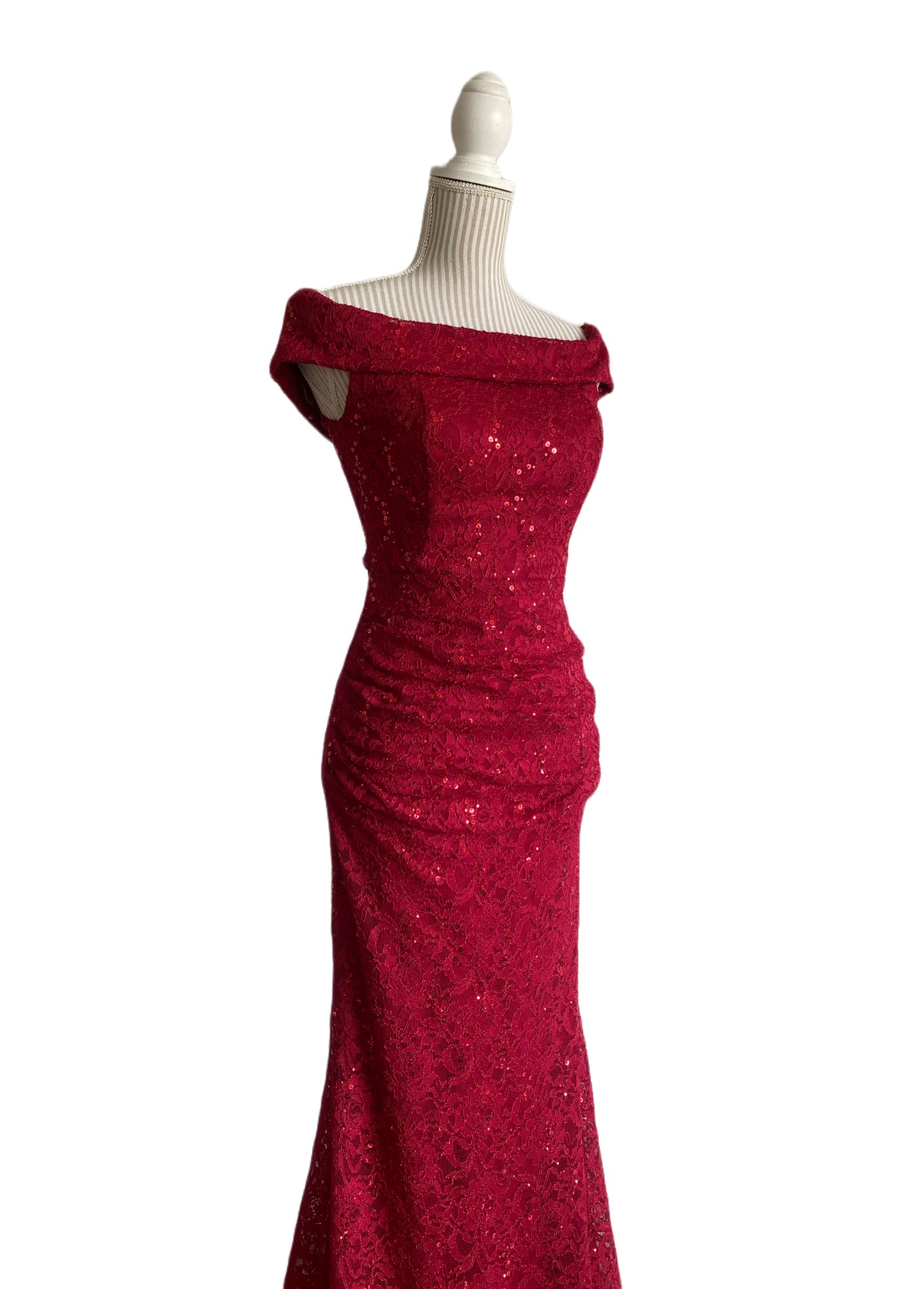 Robe dentelle ajustée - small - Cherry