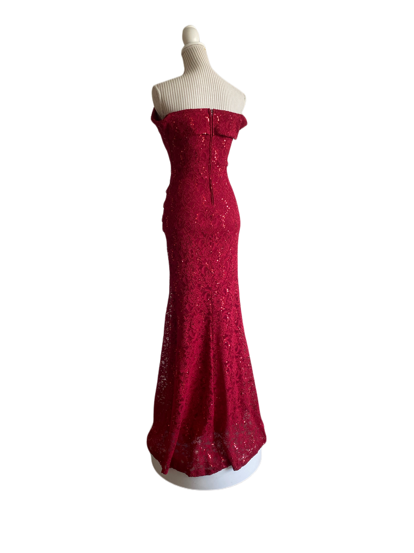 Robe dentelle ajustée - small - Cherry