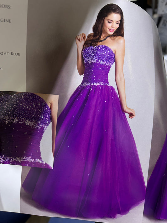 G970 - mauve - 12 ans - tulle