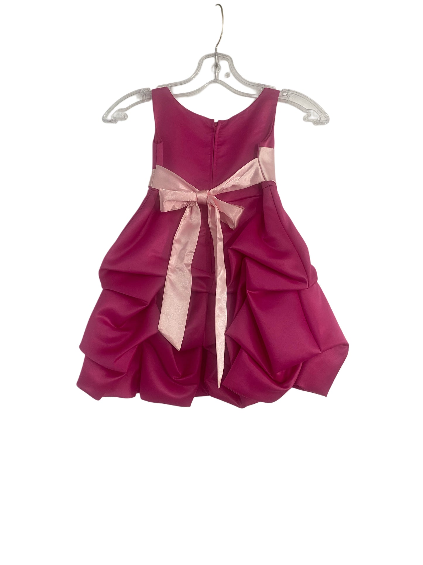 Robe de bouquetiere - 4 ans - fuschia/ rose