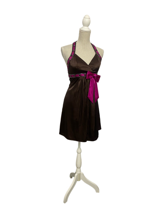 Petite robe - flip - 2 ans - brune/fuschia
