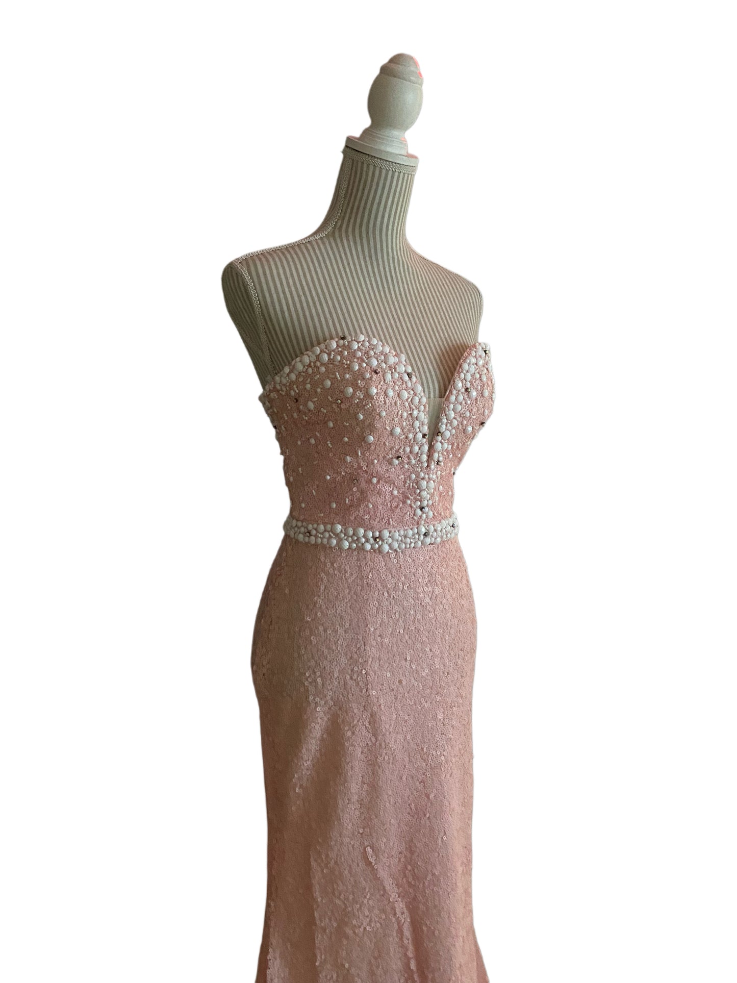 Magnifique robe vintage - Rosetta - rose pale - 4 ans