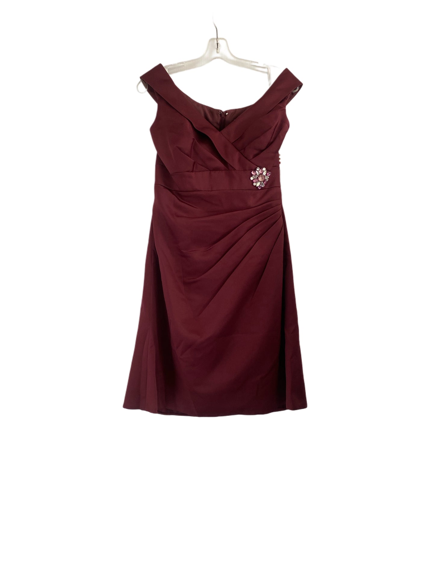 petite robe cocktail classique -burgundy - 14 ans