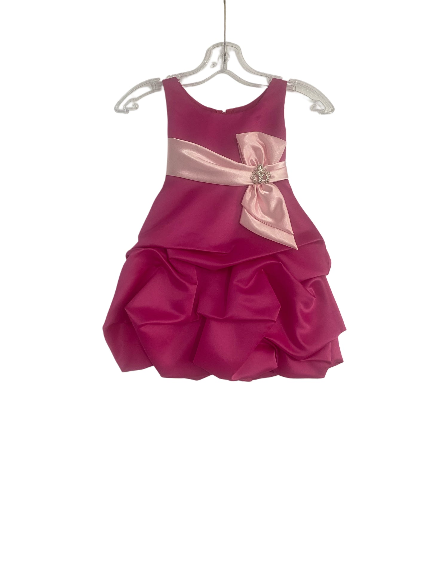 Robe de bouquetiere - 4 ans - fuschia/ rose