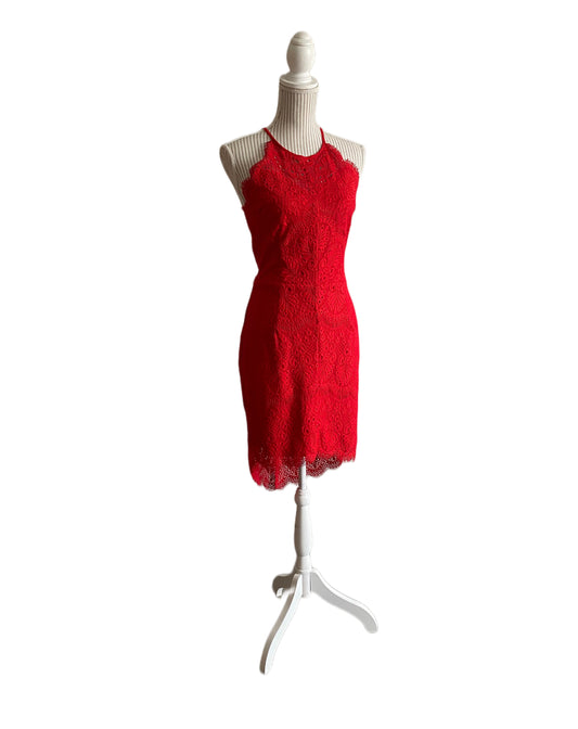 Robe cocktail - large ( fait medium ) - rouge